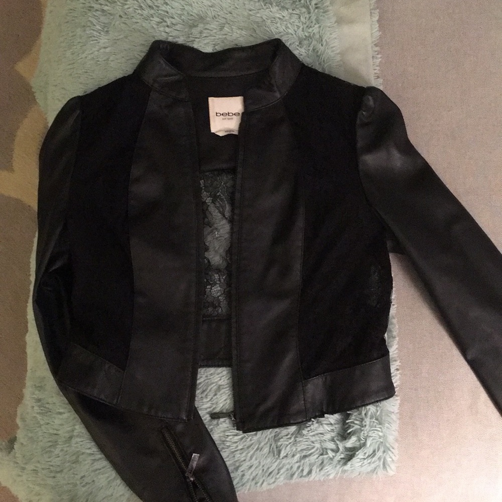 Leather And lace jacket